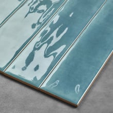 Corfu Gloss Sky Blue Subway Ceramic Tile